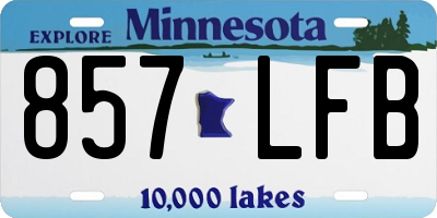 MN license plate 857LFB