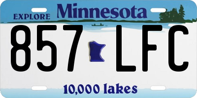 MN license plate 857LFC