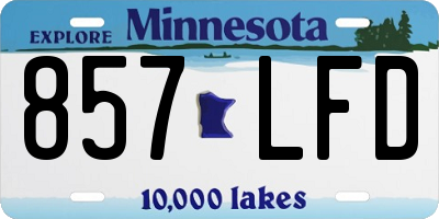 MN license plate 857LFD