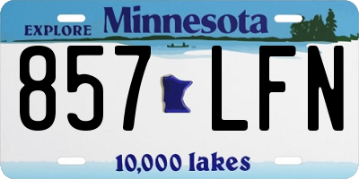 MN license plate 857LFN