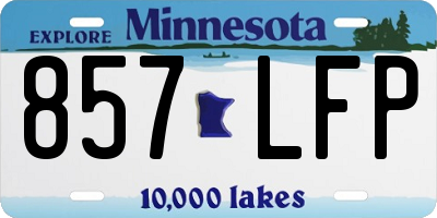 MN license plate 857LFP