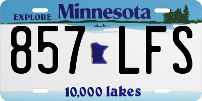 MN license plate 857LFS