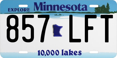 MN license plate 857LFT