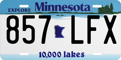 MN license plate 857LFX