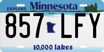 MN license plate 857LFY