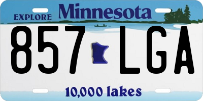 MN license plate 857LGA