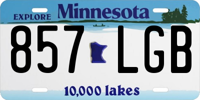 MN license plate 857LGB