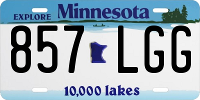 MN license plate 857LGG