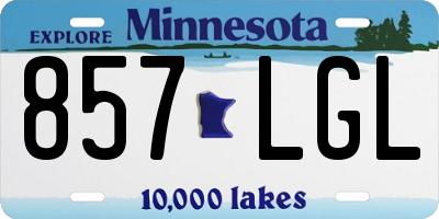 MN license plate 857LGL