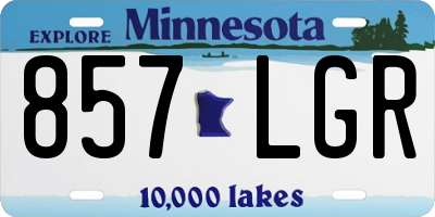 MN license plate 857LGR