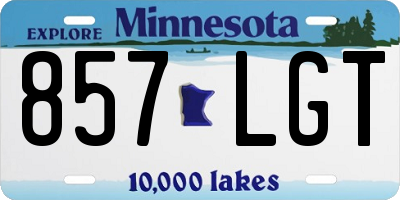 MN license plate 857LGT