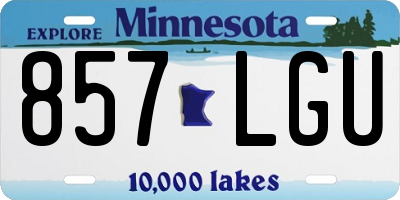 MN license plate 857LGU