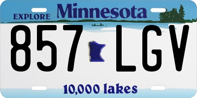 MN license plate 857LGV
