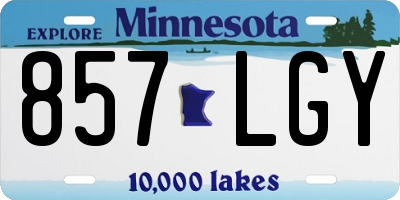 MN license plate 857LGY