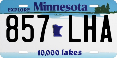 MN license plate 857LHA