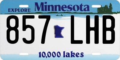 MN license plate 857LHB