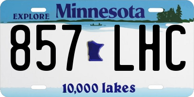 MN license plate 857LHC