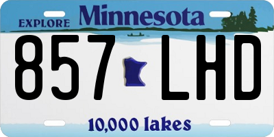 MN license plate 857LHD