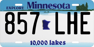 MN license plate 857LHE