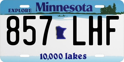 MN license plate 857LHF