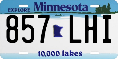 MN license plate 857LHI