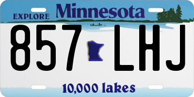 MN license plate 857LHJ