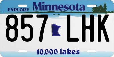 MN license plate 857LHK