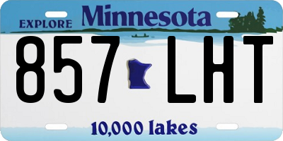 MN license plate 857LHT