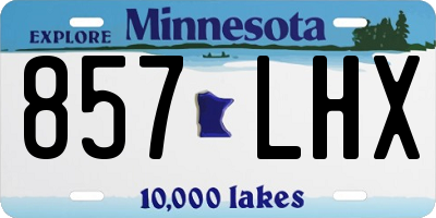 MN license plate 857LHX