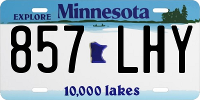 MN license plate 857LHY