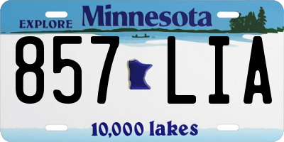 MN license plate 857LIA