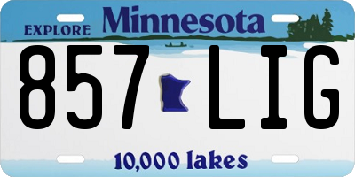 MN license plate 857LIG