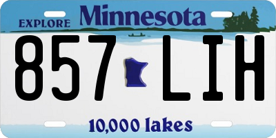 MN license plate 857LIH