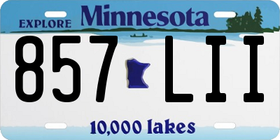 MN license plate 857LII