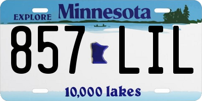 MN license plate 857LIL