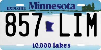MN license plate 857LIM