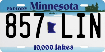 MN license plate 857LIN