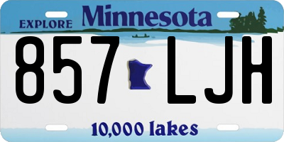 MN license plate 857LJH