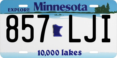 MN license plate 857LJI