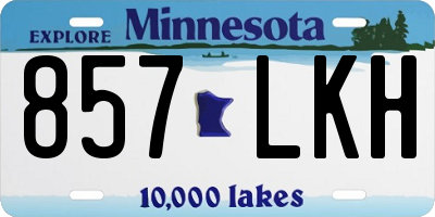MN license plate 857LKH