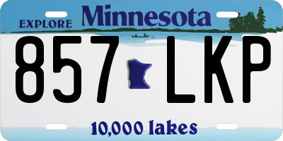 MN license plate 857LKP