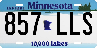 MN license plate 857LLS