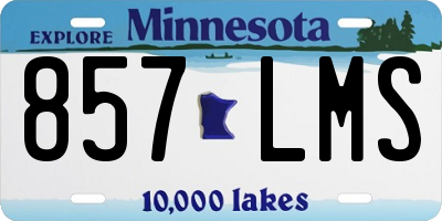MN license plate 857LMS