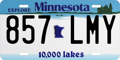 MN license plate 857LMY