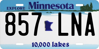 MN license plate 857LNA