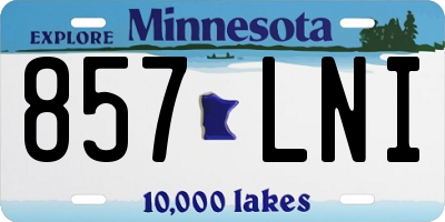 MN license plate 857LNI