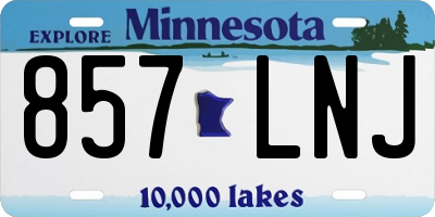 MN license plate 857LNJ