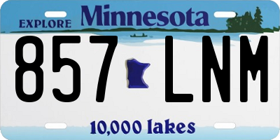 MN license plate 857LNM