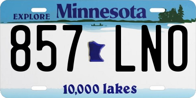 MN license plate 857LNO