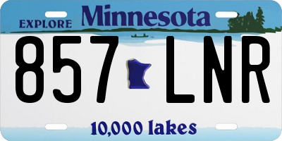 MN license plate 857LNR